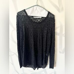 Lola & Sophie Women’s Lace Top Blouse Size L